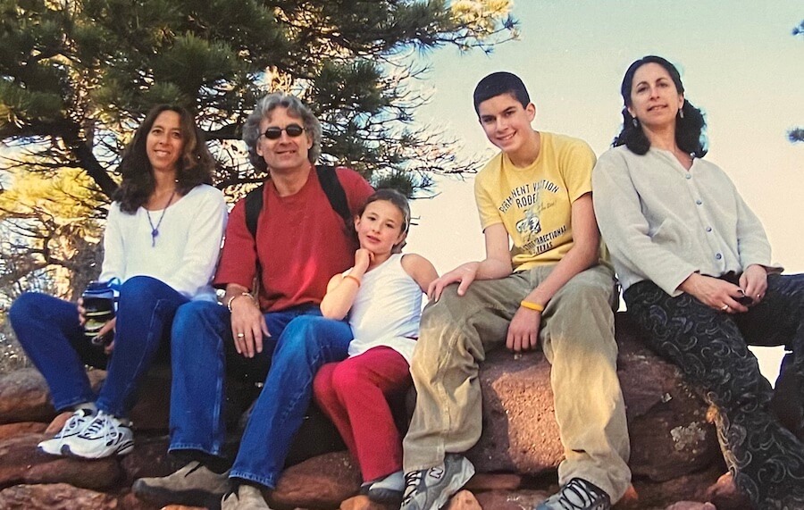 Luke and his family on a hike